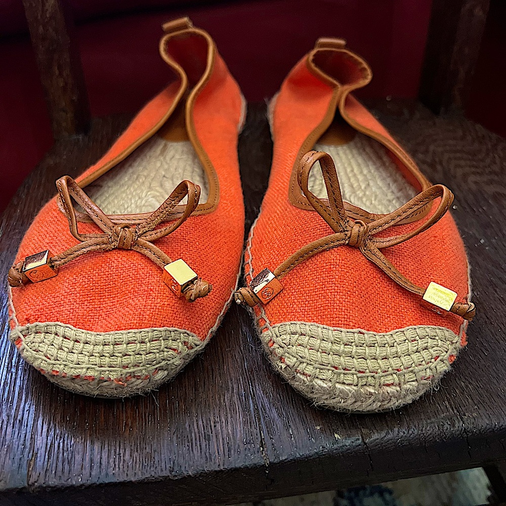Michael Kors Orange Espadrilles Ballet Flats